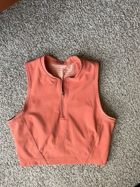 Nike Coral Dri-FIT Zip Crop Tank